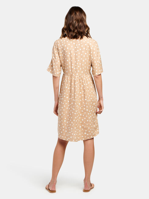 Bec Linen Blend Dress, Print, hi-res