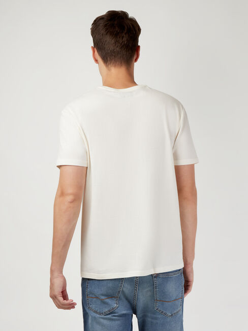 SS Trent Print Crew Tee, White, hi-res