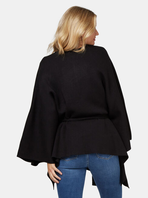 Charlie Winter Poncho, Black, hi-res