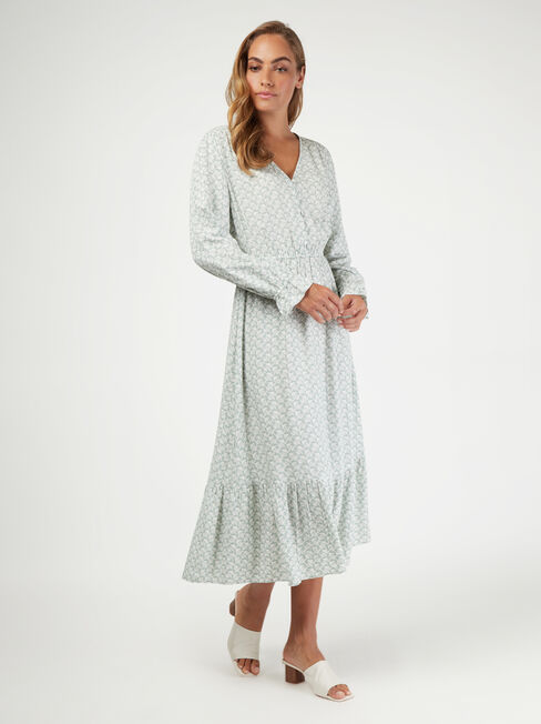 Scarlett Midi Dress, Green, hi-res