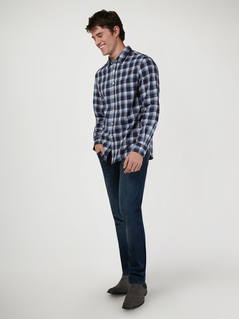 LS Ryan Check Shirt, Blue, hi-res