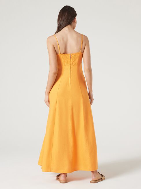 Nellie Fit and Flare Dress, Orange, hi-res