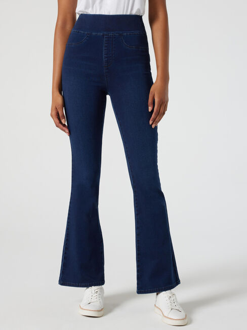 Tessa Luxe Flare Jeans, Dark Indigo, hi-res