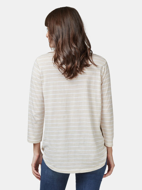 Boat Neck Pocket Tee, Sandwash, hi-res