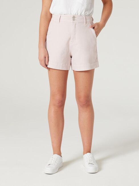 Georgia Tummy Trimmer Denim Short, Powdered Pink, hi-res