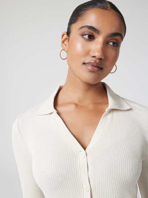 Sloane Button Front Top, Yellow, hi-res