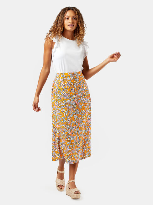Hallie Skirt, Orange, hi-res