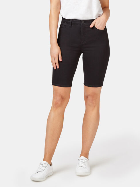 Talia Knee Length Short, Black, hi-res