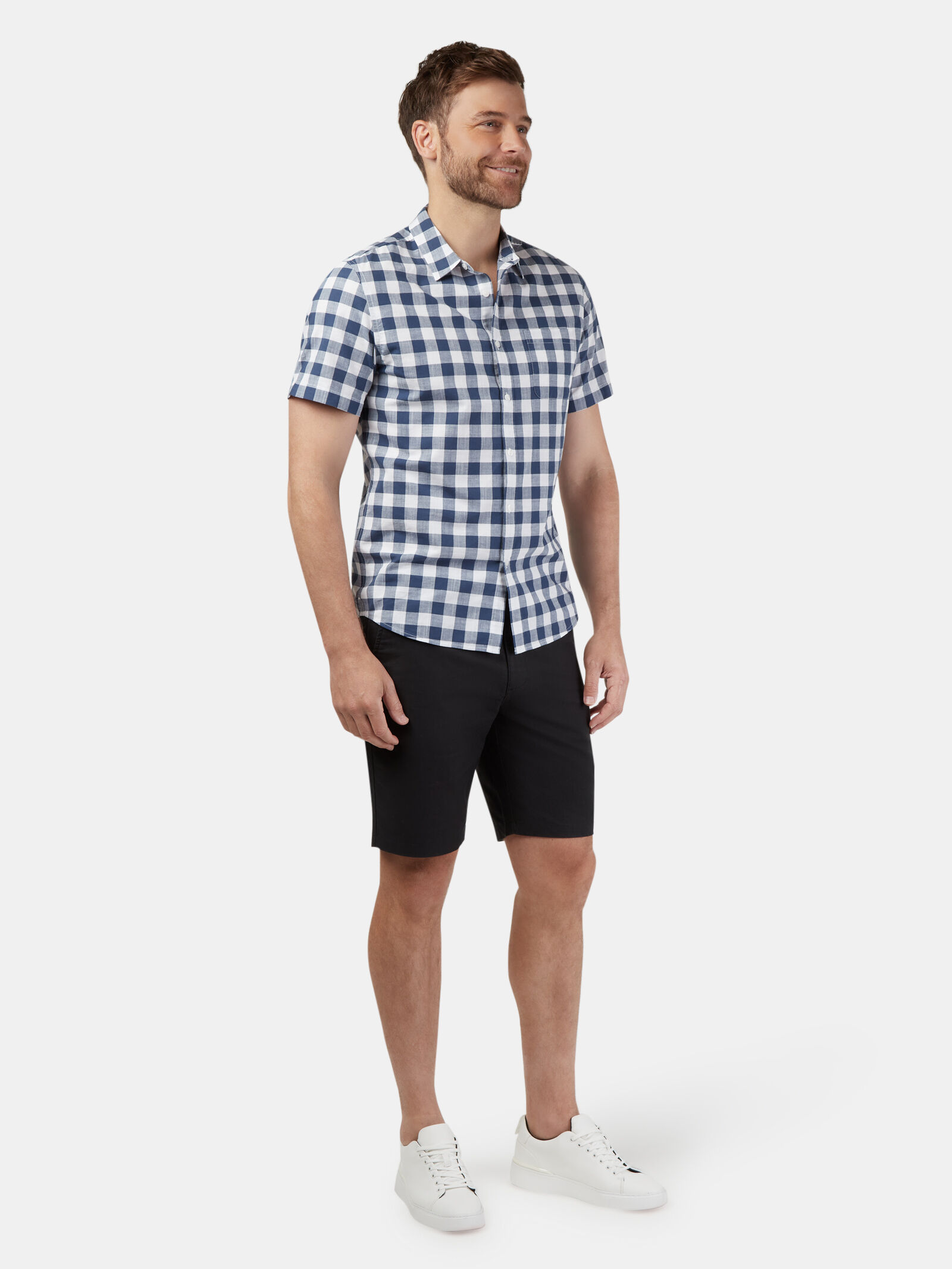 Checkered shirt and shorts hot sale