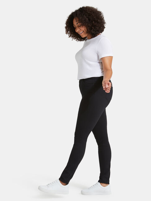 Tummy Trimmer Skinny Jeans Black Night, Black, hi-res