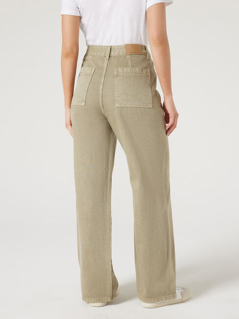 Sisi Wide Leg Jeans, Khaki, hi-res