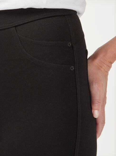 Tara Ponte Pant, Black, hi-res
