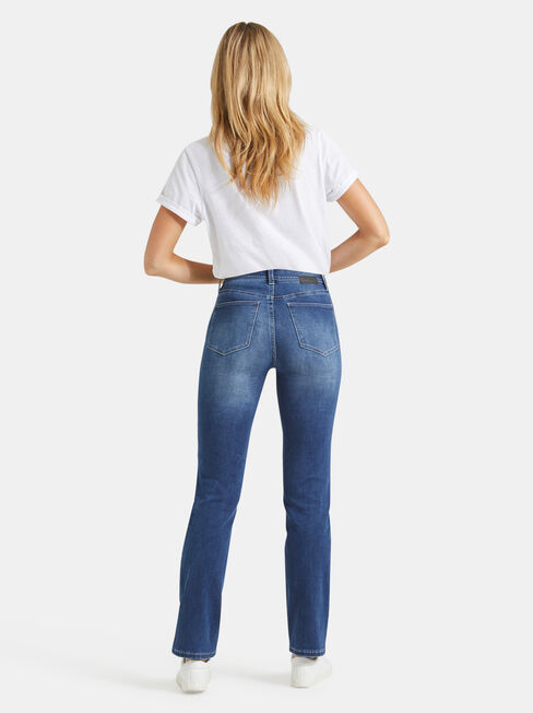 Tummy Trimmer Slim Straight jeans Mid Sapphire, Mid Indigo, hi-res