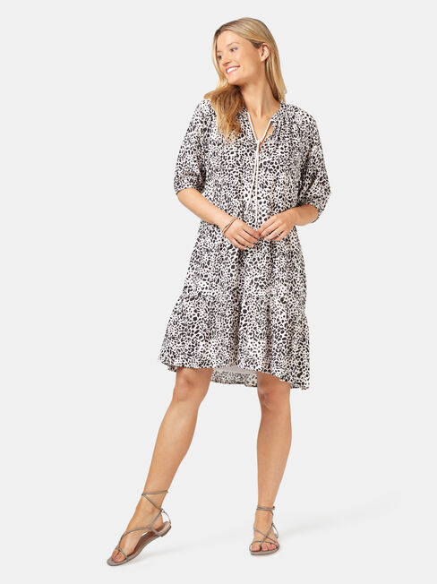 Jasmine Tiered Beach Dress, Grey, hi-res