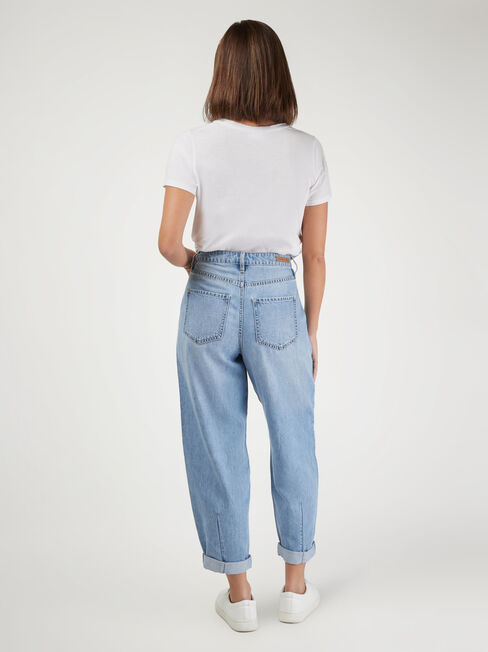 Penny Relaxed Straight Jeans, Light Indigo, hi-res