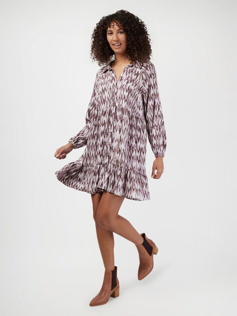 Ophelia Shirt Dress, Purple, hi-res