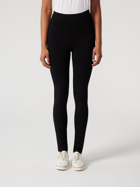 Talia Ponte Pant, Black, hi-res