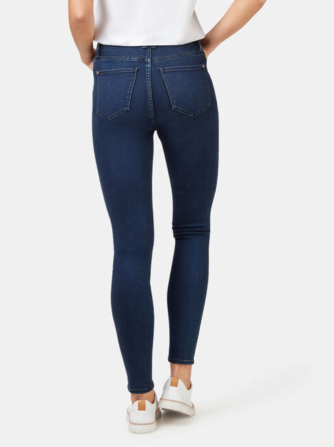 Eco Soft High Waisted Skinny 7/8 Jeans Dark Indigo, Dark Indigo, hi-res
