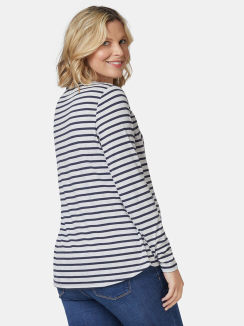 Tina Maternity Tee, Blue, hi-res