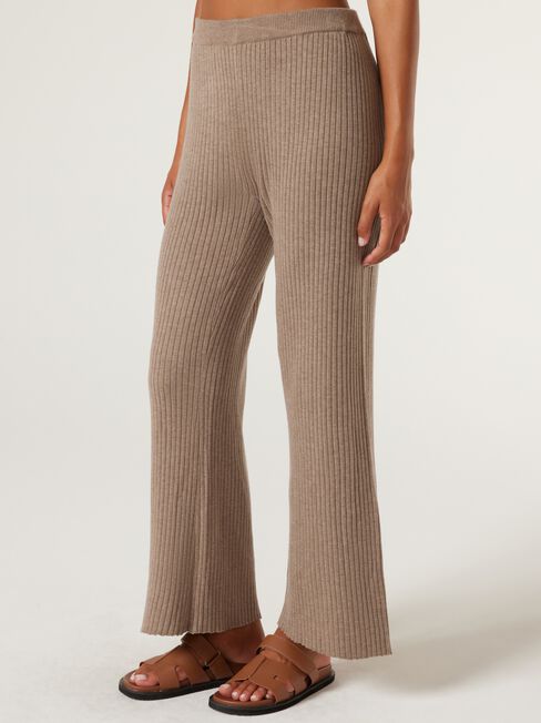 J-Luxe Chunky Rib Pant, Taupe, hi-res