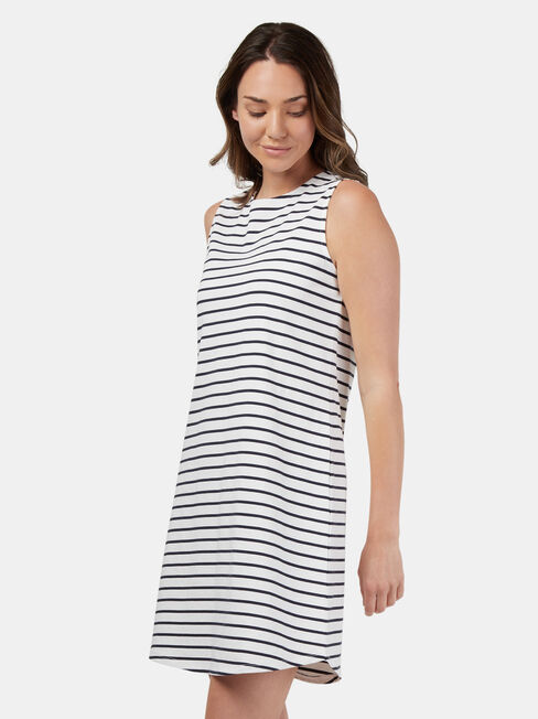 Izzy Sleeveless Jersey Dress, Stripe, hi-res