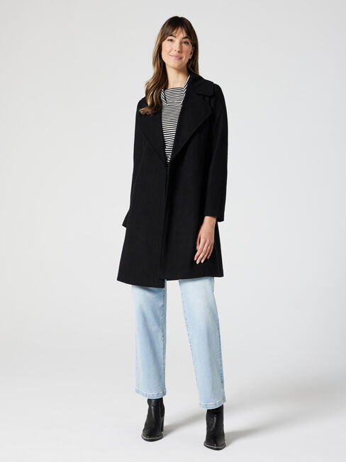 Amy Soft Touch Roll Neck, Black & White Stripe, hi-res