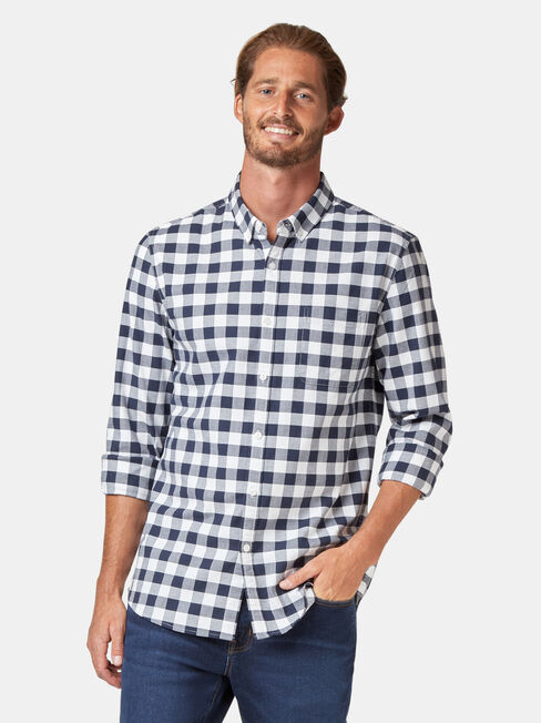 Holt Long Sleeve Oxford Check Shirt
