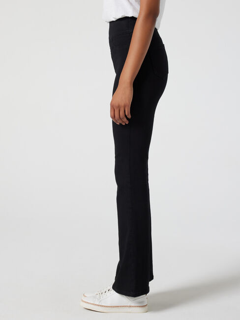 Tessa Luxe Flare Jeans, Black, hi-res
