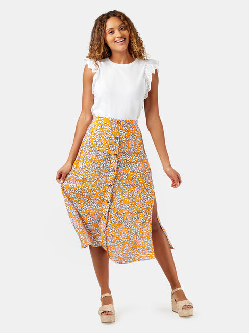 Hallie Skirt, Orange, hi-res