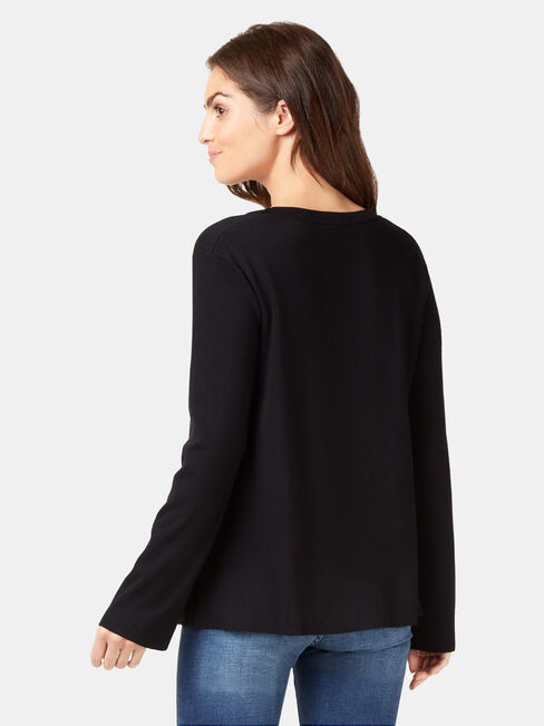 Milly Swing Knit, Black, hi-res
