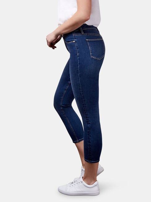 Kara Mid Waist Skinny Capri Jeans Mid Vintage, Mid Indigo, hi-res