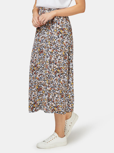Imogen Split Midi Skirt, Multi, hi-res
