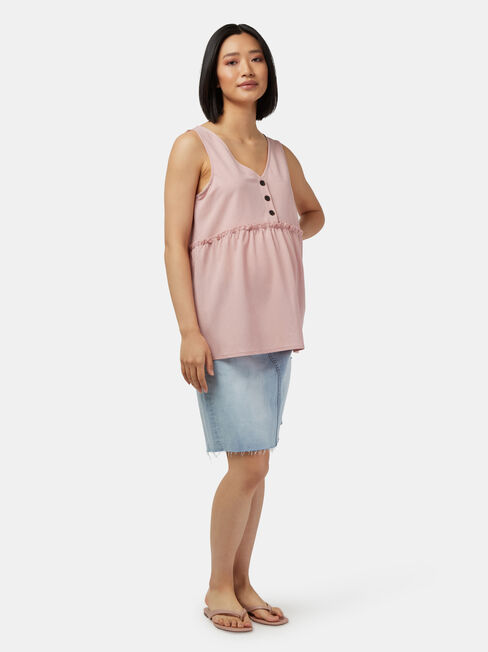 Talia Peplum Hem Top, Pink, hi-res