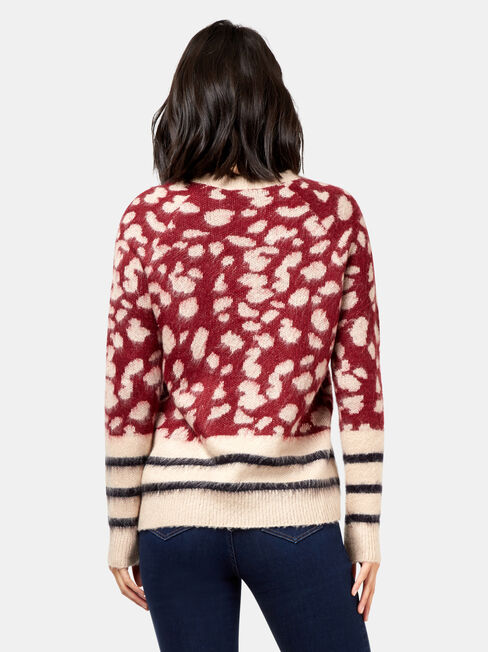 Erin Patterned Knit, Blue, hi-res