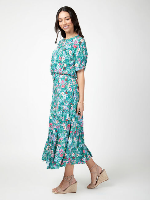 Sara Belted Tiered Skirt | Jeanswest