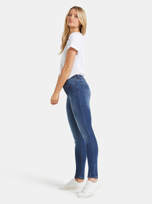 Skinny Jeans Mid Vintage, Mid Indigo, hi-res