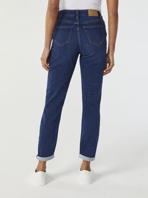 Louisa Slim Boyfriend Jeans, Dark Indigo, hi-res
