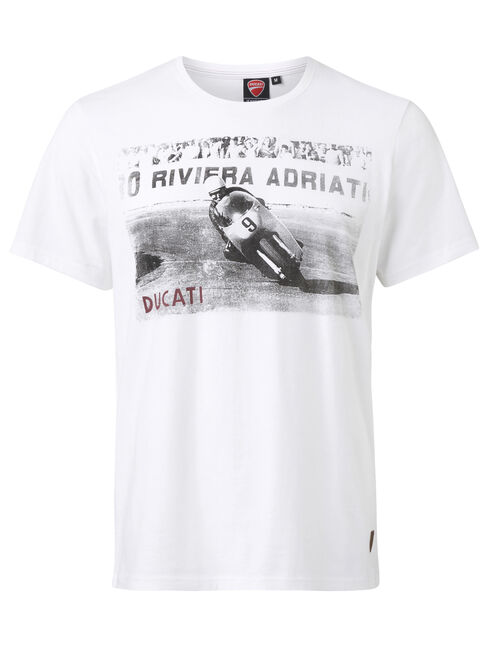 Dexter Short Sleeve Print Crew Tee, White, hi-res