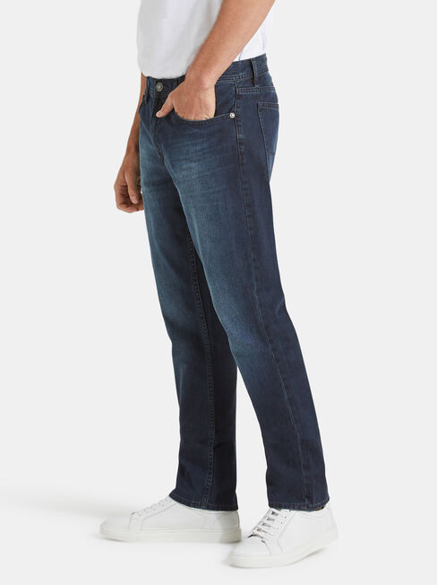 Slim Straight Jeans Storm Indigo, Mid Indigo, hi-res