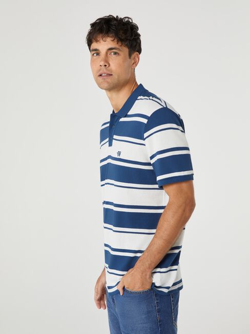 SS Sawyer Stripe Polo, Blue, hi-res