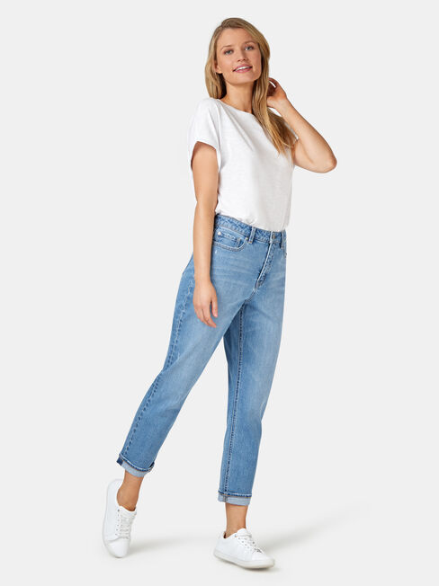 Mom Jeans, Light Indigo, hi-res