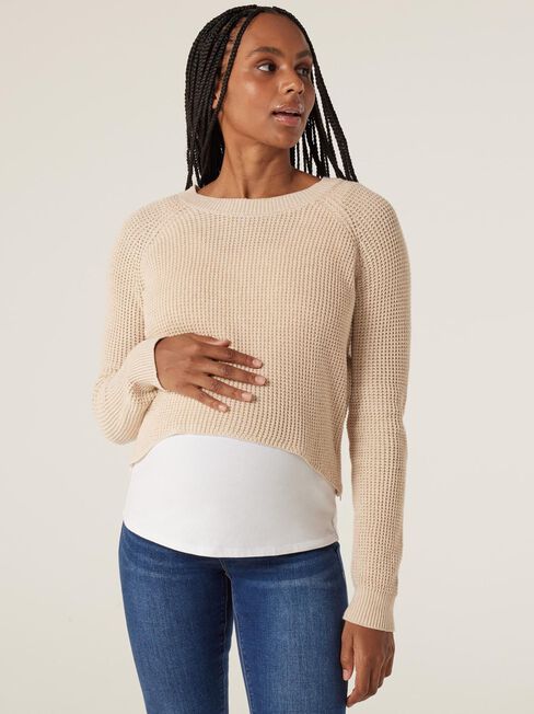 Michelle Side Zip Maternity Pullover