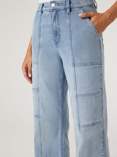 Racquel Cargo Jean, Mid Indigo, hi-res