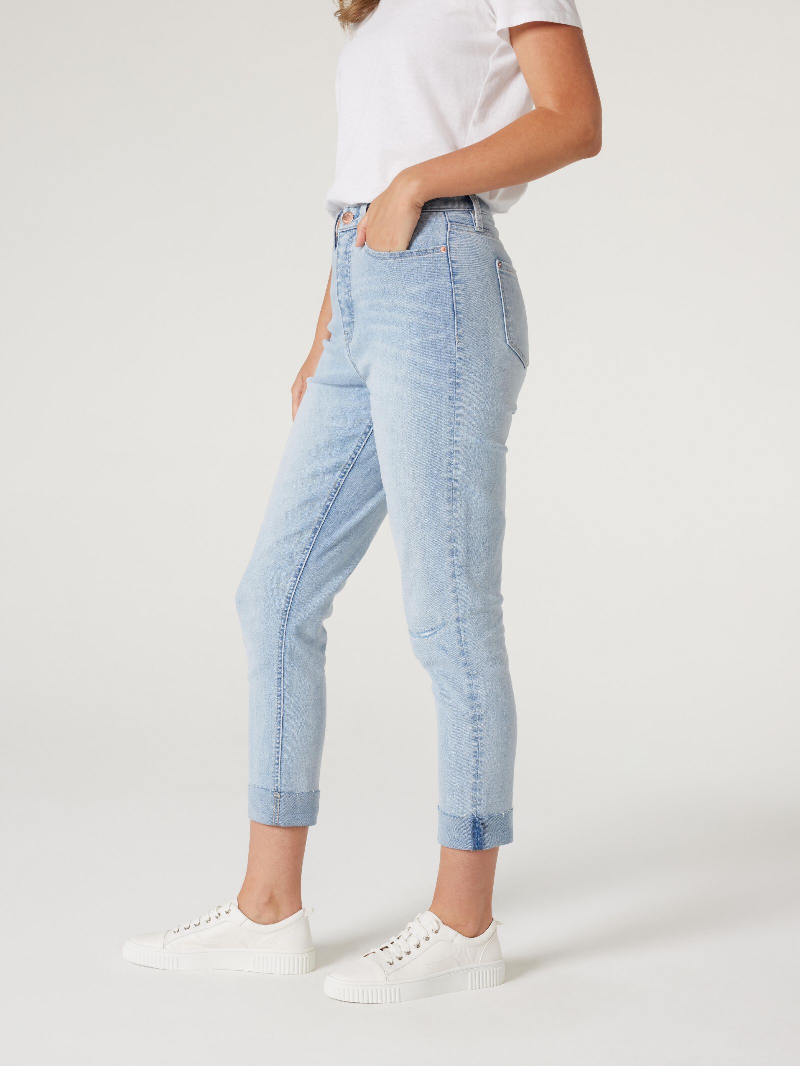 Light blue cropped sale jeans