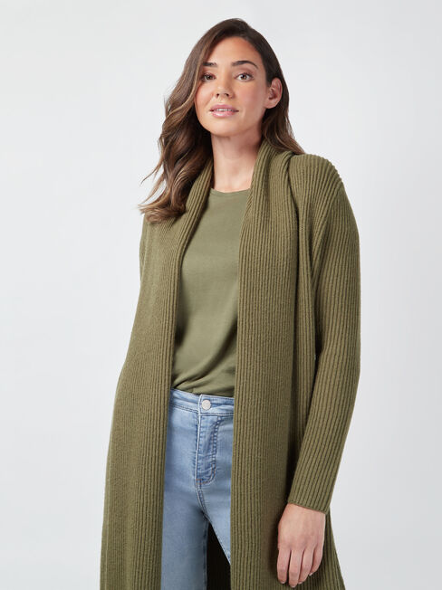 Curve Hem Crew Tee, Thyme, hi-res