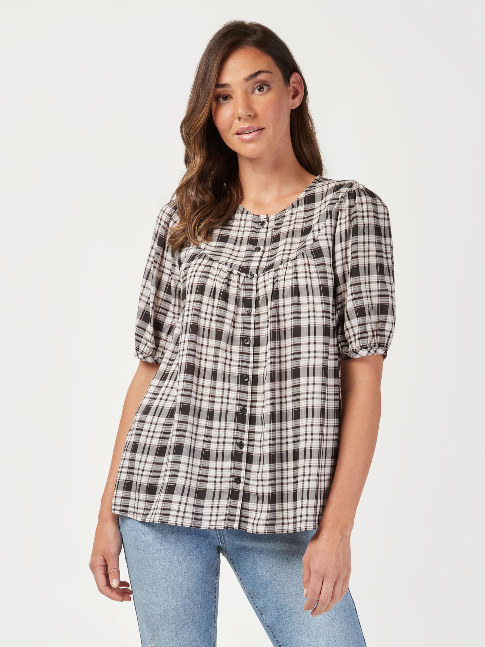 Sadie Check Top