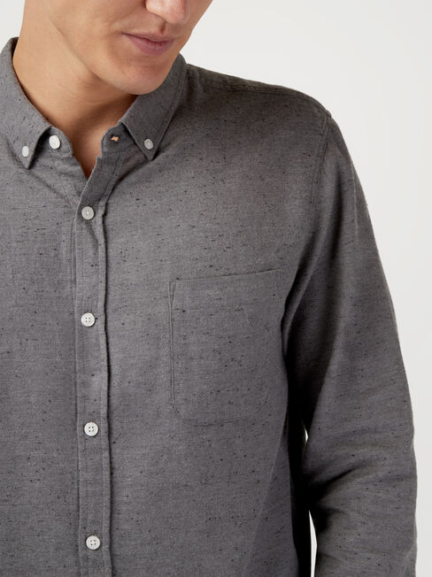 LS Vinson Brushed Shirt, Grey, hi-res