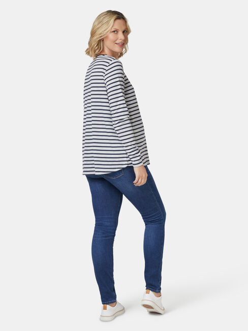 Tina Maternity Tee, Blue, hi-res