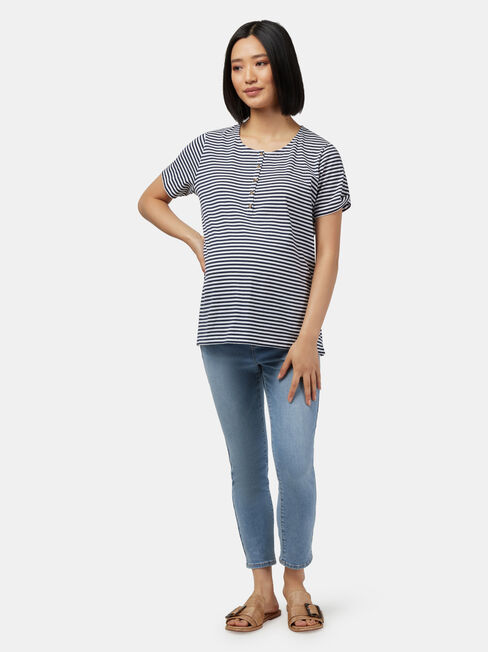 Hannah Henley Tee, Stripe, hi-res