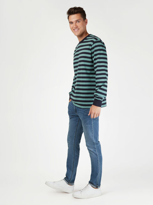 LS Wilton Stripe Crew Tee, Stripe, hi-res